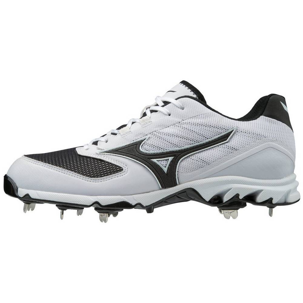 Panske Botasky Mizuno 9-Spike Dominant 2 Nizke Metal Biele/Čierne Vypredaj EPHU20491